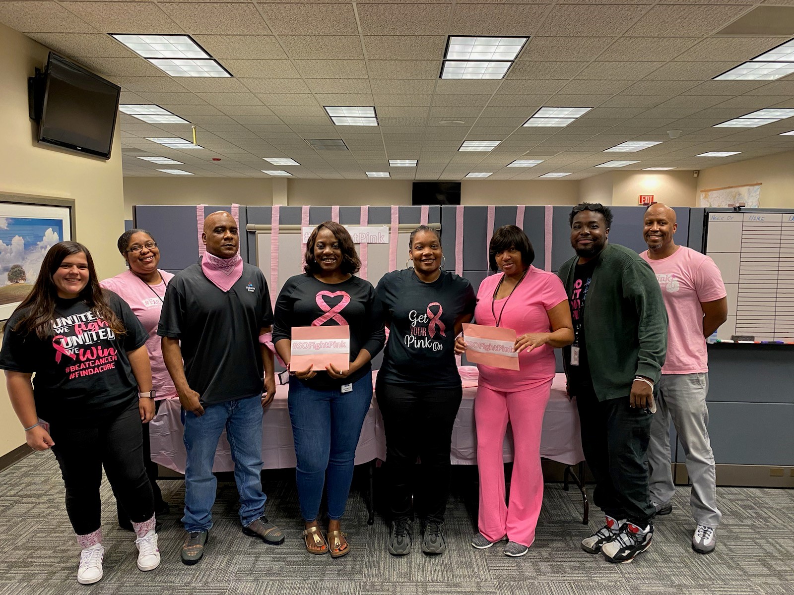 "We support Breast Cancer Awareness because thousands of lives are saved each year because of this focus!"- Jon Dunn, SR. CSR, West Jefferson Business Office 